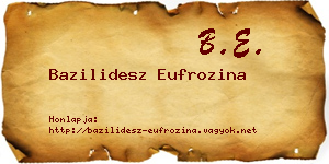 Bazilidesz Eufrozina névjegykártya